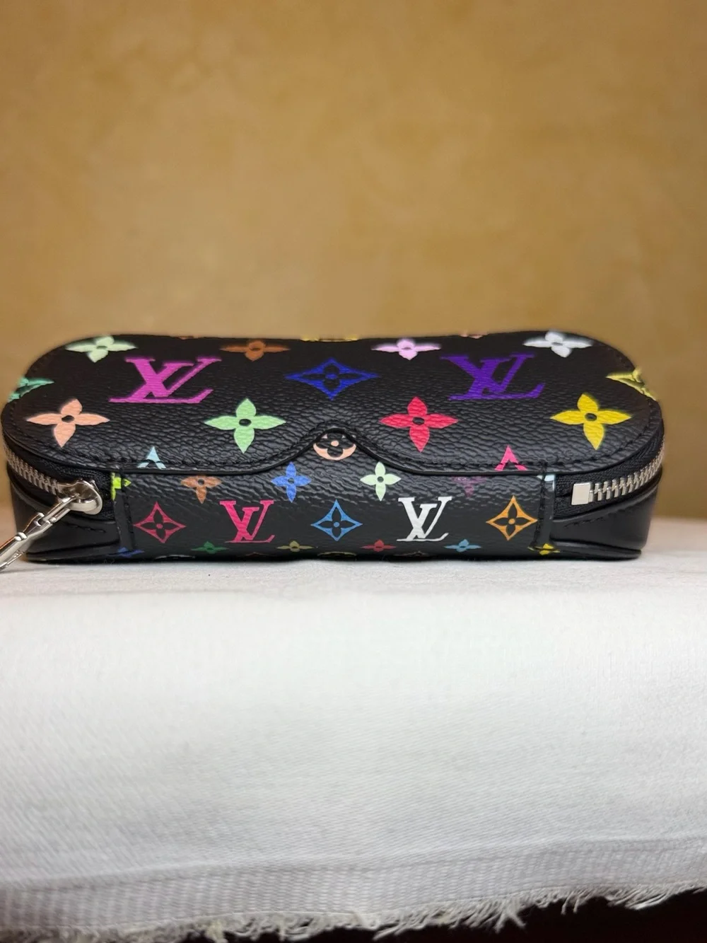 Louis Vuitton x Takashi Murakami Multicolor Monogram Sunglasses Pouch Black